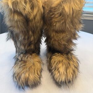Zara Flat Faux Fur Boots - Size 41